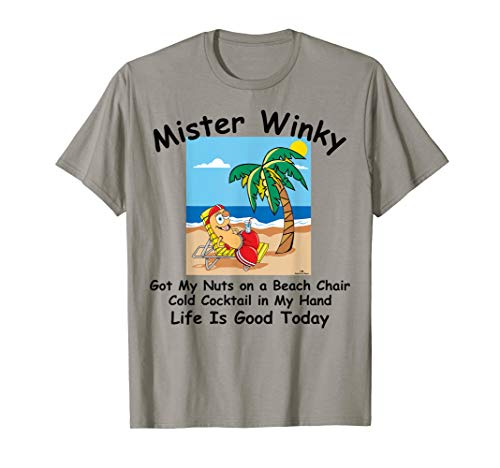 Mens Mister Winky TM Mens T-Shirts Beach Bum Life Is Good Today