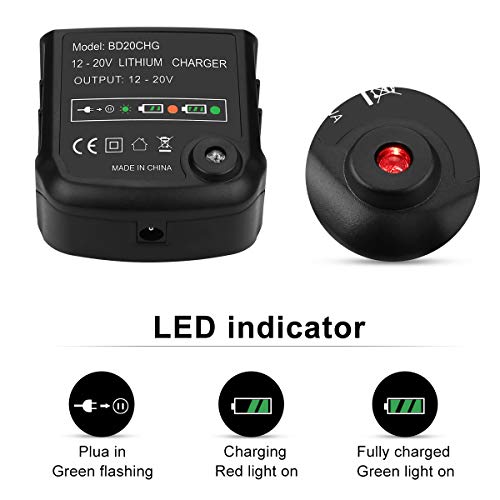 Powilling 20Volt Lithium Ion Battery Charger Lcs1620 For Black And Decker 20V Lithium Ion Battery Lbxr20 Lbxr20-Ope Lb20 Lbx20 Lbx4020 Lb2X4020 Lbxr2020-Ope Bl1514 Lbxr16 #TOP4
