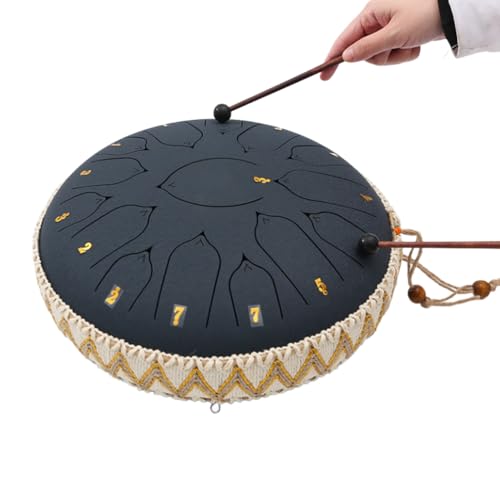 13音スチール ハンドドラム タングドラム 【美品】 スチールタングドラムレインチャイム、タングドラム - 雨のため