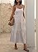 ANRABESS Womens Summer Midi Dresses Casual Striped Plaid Sleeveless Flowy Maxi Dress 2026 Beach Vacation Sundress Light Brown White Stripe Mediun