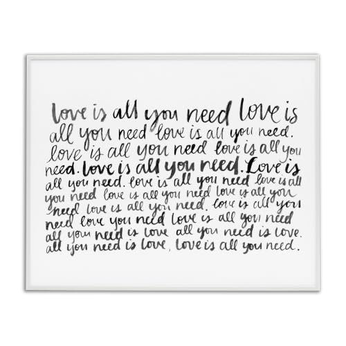 Romantic Calligraphy Love Quote, 24 x 30 Inch Framed Giclée Print