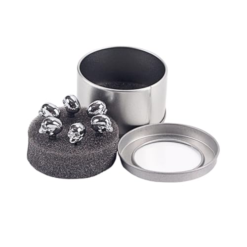 BESTonZON 6Pcs Zinc Alloy Skull Bridge Pins Accessories for Acoustic Guitar Mandolin Unique Skull Head Design Durable Construction Replacement for Old Damaged Parts