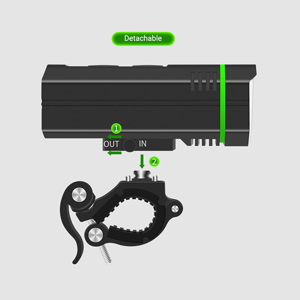 Reflektory rowerowe Nocna jazda Mocne światło Latarka USB Ładowanie Outdoor Mountain Bike Akcesoria do jazdy,2000lm