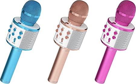 SERAPHIC Ws-858 Bluetooth Mic | Wireless Handheld New Microphone | Mike for Singing with Speaker for All Smartphones (Multicolour)