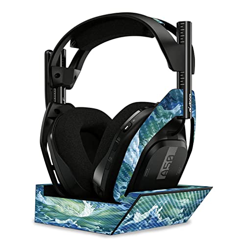 Image of MightySkins Carbon Fiber Skin Compatible with Astro A50 Wireless Headphones + Base Station (Gen 4) - Cyclone Wave | Protective, Durable Textured Carbon Fiber Finish | Easy to Apply | Made in The USA