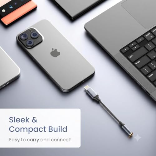 Image of Bxlive Lightning to 3.5mm Headphone Adapter | AUX Audio Jack Converter Compatible for iPhone 14 /13 /12 /11 /X /8 | Hi-Fi Sound Quality | Durable Metal Design | iOS Compatible, Warranty