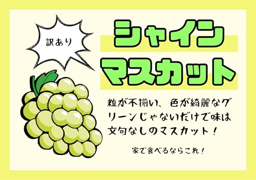 ノーブランド品 シャインマスカット 晴王 2キロ 4〜5房 岡山県産 訳あり 家庭用 の商品画像 4