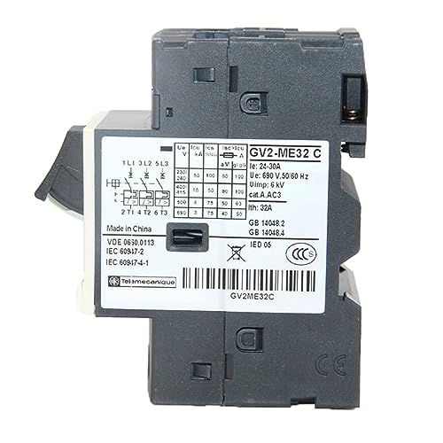 Interruptor de circuito de motor GV2-ME32C disyuntor regulable 24-32A para protección 690VAC 5