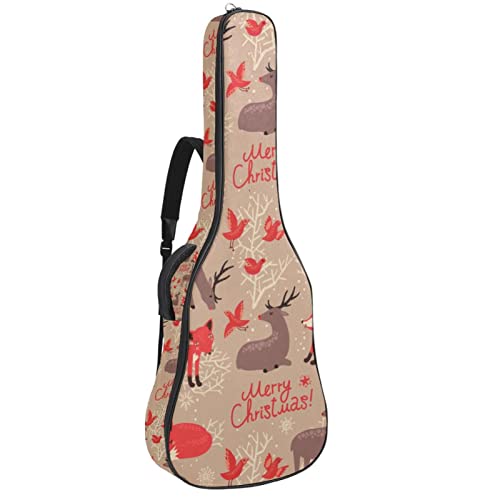 Housse pour guitare acoustique – Motif cerf et renards de Noël – 1 cm d’épaisseur – Étanche – 101,6 cm – 104,1 cm… - Les Beatles, Paul McCartney, John Lennon, RIngo Starr, George Harrison Housse pour guitare acoustique - Motif cerf et renards de Noël - 1 cm d'épaisseur - Étanche - 101,6 cm - 104,1 cm…