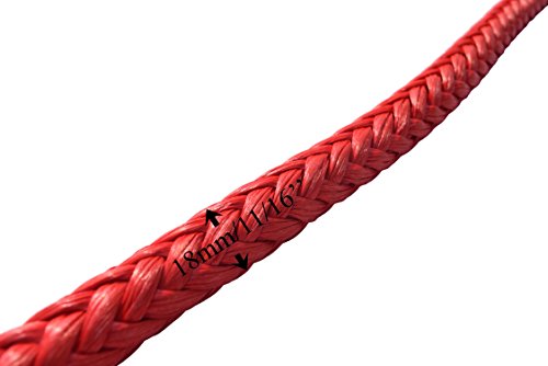 9mm150mm Soft Shackles for ATVs UTVs Parts ATV Winch Shackle Synthetic Shackle(Red)