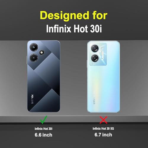 Image of NDCOM for Infinix Hot 30i Back Cover Infinix Hot 30 I Back Cover | Stylish Protection Infinix Hot 30i Cover | Ring Holder Case