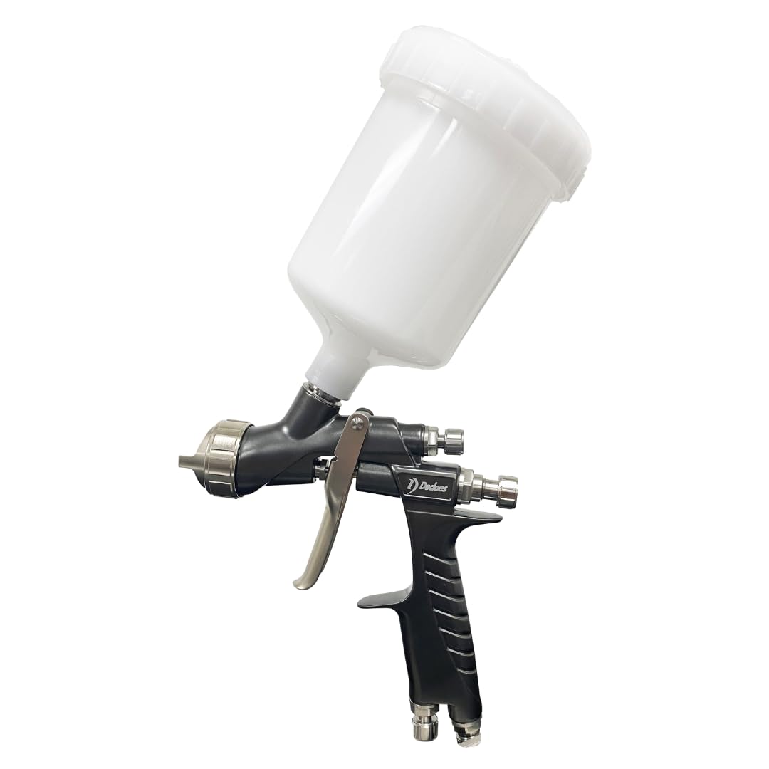 1.3 mm HVLP Spray Gun with 600 ml Plastic Cup - Easy Painting Tools - Professional Grade Paint Sprayer for Indoor or Outdoor Applications - Consistent Finish - Innovative Paint Supplies