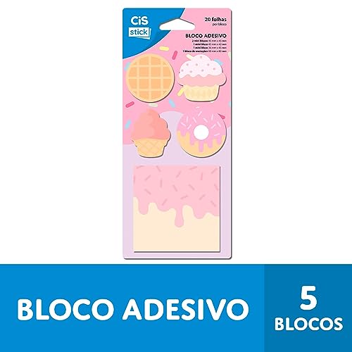 CIS Candy ST0403 Bloco Adesivo 5 modelos - 20 folhas por bloco