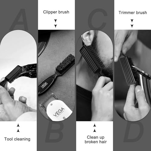 Image of VEGA PROFESSIONAL Fade Brush for Man, Dusting Brush and Cleaning Brush for Barbar (VPPBB-01)