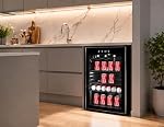 Royal Sovereign 4.5 Cu. ft. Beverage & Bar Cooler, Holds 110 Cans & 4 Bottles, Tempered Glass Door with Blue LED Light, Black/Stainless Steel (RMF-BC128SS)
