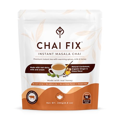 Chai Fix Instant Masala Chai with Milk, Honey and Organic Ginger 16 Servings image 5