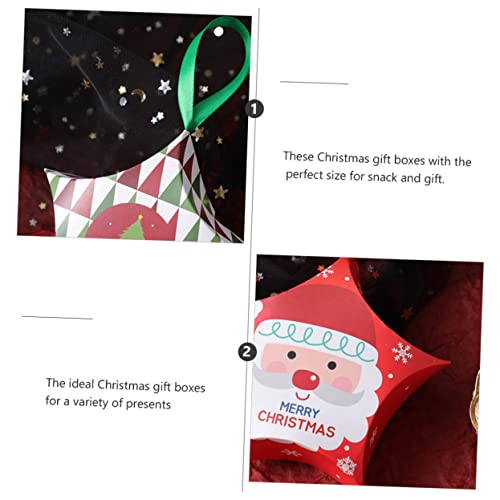Totority 12 Pçs Caixa Pentagrama Caixa De Doces Caixa De Lanche Enfeites De Árvore De Natal Caixa De