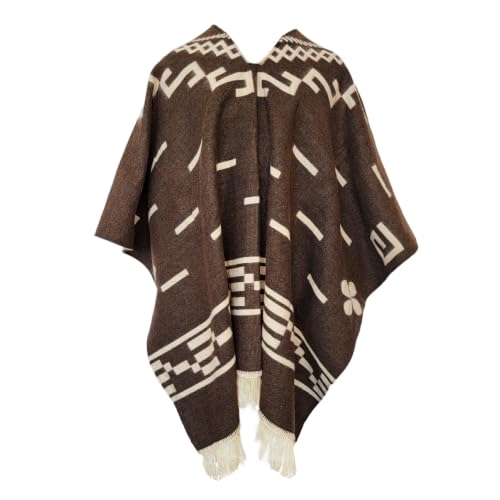 Image of LATITUDE ZERO Alpaca Wool Poncho -Serape | Warm & Soft Clint Eastwood poncho| cowboy - Western - Style