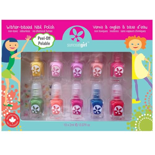 Suncoat Product Inc. Non Toxic Peelable Children's Nail Polish Set, Party Palette