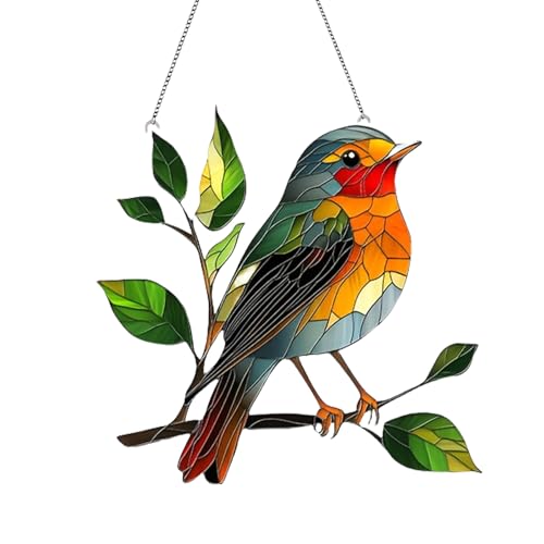 LUMOOM Décoration pour Fenêtre Suspendue, Attrape-Soleil Oiseau Coloré, Colibri Capteur De Soleil, Idéal pour Fenêtres, Décoration Murale, Rideau pour Fenêtres, Portes, Décoration pour Maison, Studio
