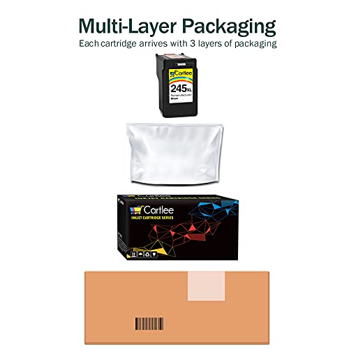 Cartlee 1 Black Remanufactured Pg-245Xl High Yield Ink Cartridges Replacement For Ip2820 Mg2420 Mg2920 Mg2922 Mg2520 Mg2924 Mx492 - Shows Ink Level #TOP5