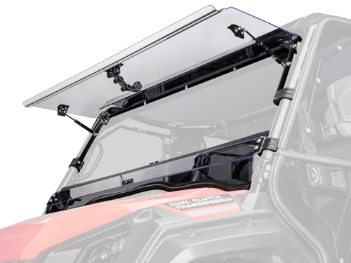Field Issue Scratch-Resistant Polycarbonate Flip Windshield for Honda Pioneer 1000/1000-5/1000-6 : 2016+ - Hard-Coated
