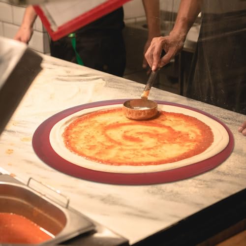 HOOWIFFY 2-Pack Round Non-Stick Silicone Baking Mats - Reusable Kitchen Tray for Pizza and Roasted Meat, Effortless Cleaning Accessory - Image 6