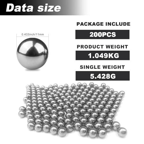 11mm Ball Bearing Solid Steel Bearing Balls Precision Balls - 200 Pieces