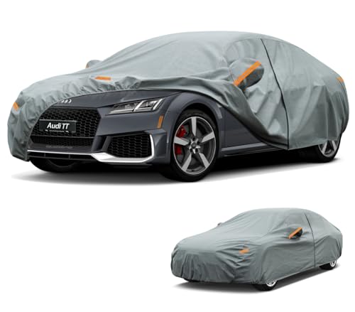 Image of Kayme Heavy Duty Car Cover Custom Fit Audi TT(1998-2023), Waterproof All Weather for Automobiles, Full Exterior Covers Sun Rain UV Protection.