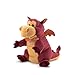 Trudi, Marionnette, Peluche 2 en 1 Toute Douce, 22 cm de Haut, Dragon, TUD81000