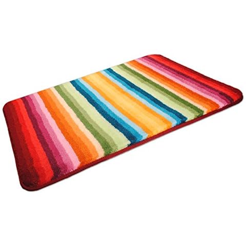 MS Funkee Soft Multicolour Bathroom Mat 90x60cm Cover