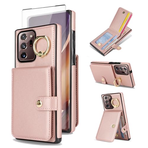 Étui portefeuille Samsung Note 20 Ultra avec protection écran et blocage RFID