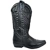 Malu Shoes Dameslaarzen, Camperos Texani, zwart, laserpatroon, effen, kuithoogte