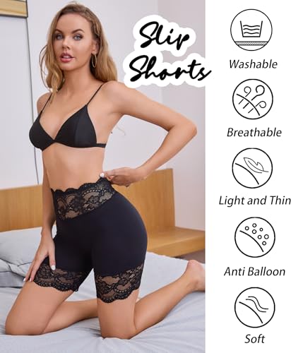 Image of Hibluco Slip Shorts For Under Dresses Anti Chafing Boyshort Women Underwear