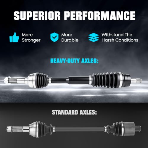 Image of Front Left /Right Heavy Duty CV Axle for 2006-2009 Yamaha Rhino 450 YXR45F, 2006-2007 Rhino 660 YXR66F, 2pcs Axle Shaft