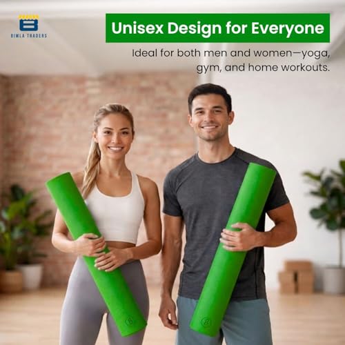 Image of Btag Premium TPE Yoga Mat for Women & Men | Anti-Slip Exercise & Gym Mat for Home Workouts | Lightweight & Durable | 4 mm (Green)