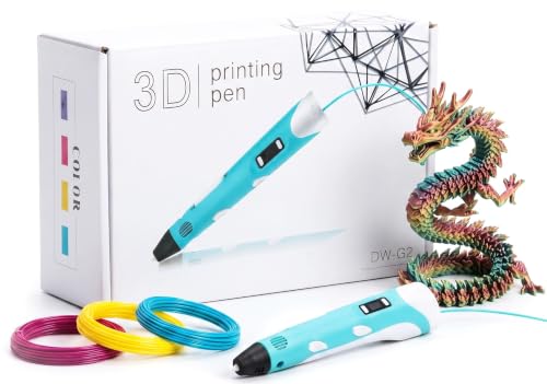 3D Pen with LCD Display - USB Powered 3D Printing Pen with 3 start colors of PLA Filament 3D Pens for Kids Creative Educational Gift