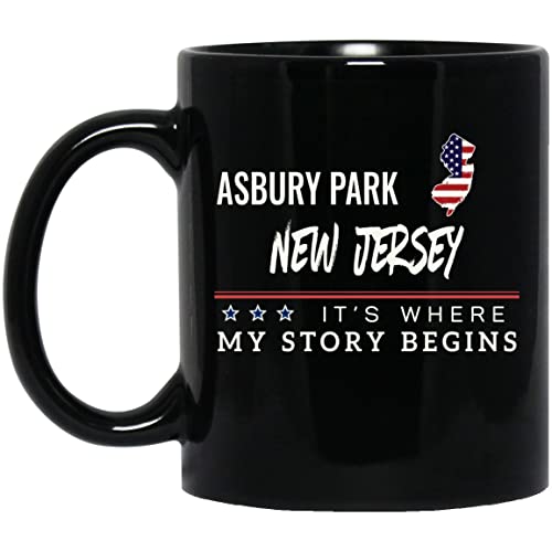 American Flag Mug Asbury Park NJ 11oz Patriotic Coffee Cup