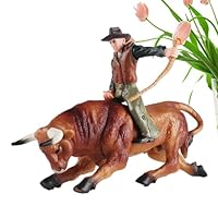 Amazon | カウボーイ乗馬雄牛の置物 - リアルなスペインの闘牛士