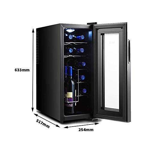 Thermo-Elektrische Wijnkast, Onafhankelijke Touchscreenbediening 11-18 ℃ Laag Energieverbruik En Laag Geluidsniveau Kan 12 Flessen Rode Wijn Opslaan - Image 3