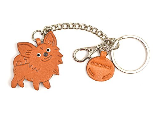 Chihuahua en cuir véritable breloque pour personnaliser vos sacs et clés au quotidien