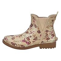 Kamik Women's Chloe Lo Waterproof Chelsea Rain Boot Flower 10 Medium US