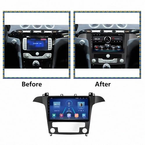 Pantalla Carplay para Ford S-MAX 2006-2015 con Android Auto y GPS de 32GB 2