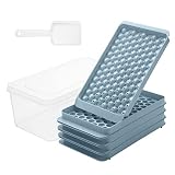 Mini Ice Cube Trays, 104x4 PCS Small Ice Ball Maker Mold for Freezer with Lid and Bin, Crushed Ice T