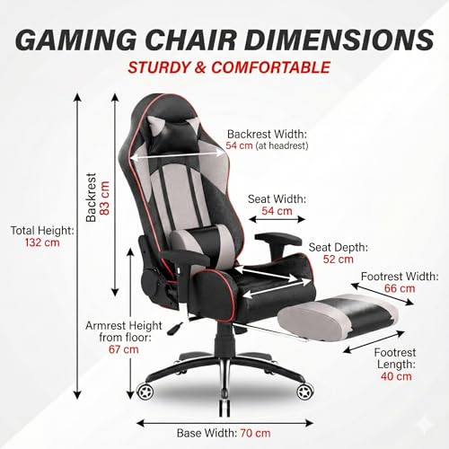 ASE GAMING Store ASE GAMING Gold Series Ergonomic Gaming Chair, Grey - Image 3