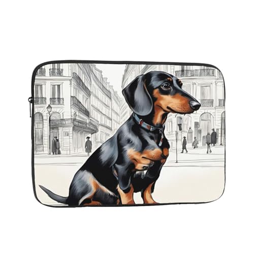 [RFSHOPT] Parisian Dachshund �v�����g�m�[�g�p�\�R���P�[�X �h�� �ی� ��� �j�����p-13in