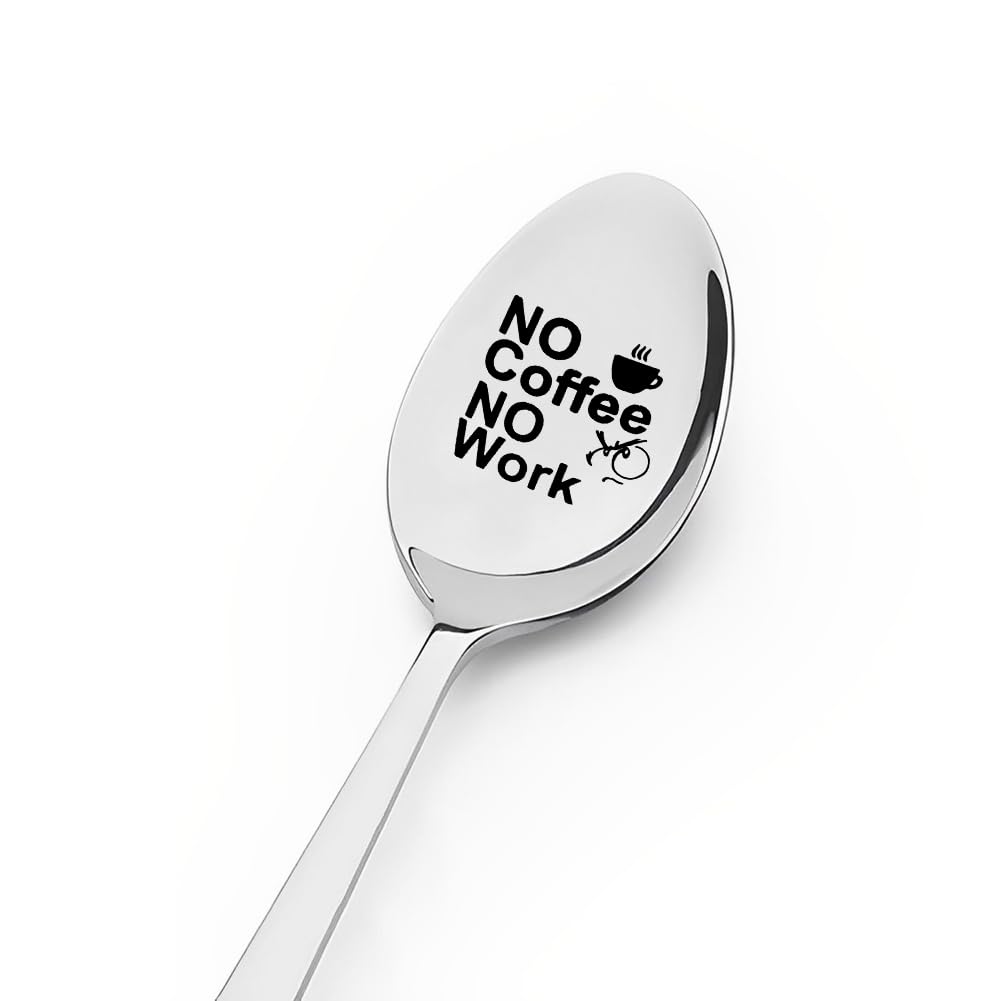 Cofee Lover Gifts Spoon for Best Friend Birthday Gifts for Coworker Boss Gag Gifts for Office Workers Staff Appreciation Gifts for Employees Thank You Gift for Colleagues Women Men Coffee Spoons
