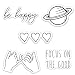 Cute Black and White Vinyl Laptop and Water Bottle Decal Sticker Pack, Made in US