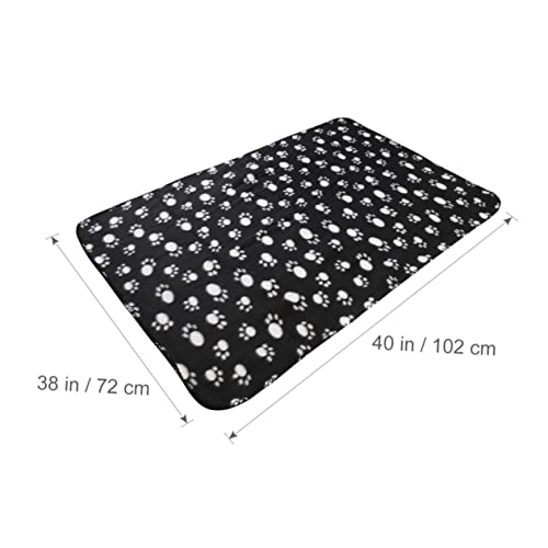 Couverture fleece pour chiens doux tapis lavable machine noir 3pcs