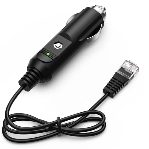 Power Cord for Radar Detector for Escort Passport 9500ix 9500i 12V Charger Compatible with Uniden R7 R3 R1, Fits for Beltronics Valentine Car Charger RJ11 Power Supply